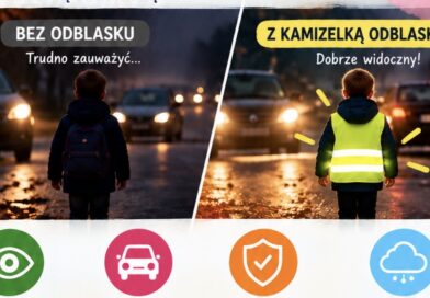 Kamizelki odblaskowe – nawet krótka droga ma znaczenie!!!